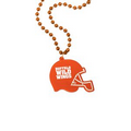 Orange Football Helmet Medallion Beads